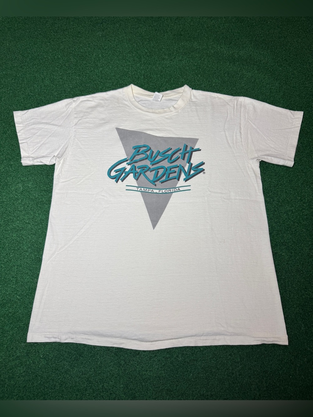 Busch Gardens Vintage T Shirt L/XL 80s 90s Tampa Florida Retro Shirt